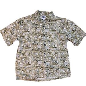 Disney Mickey Mouse and Donald Duck Hawaiian Shirt Size L Men’s Large